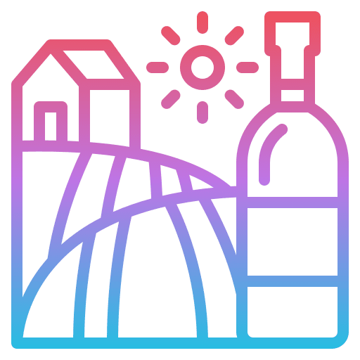 Vineyard agriculture farming winery icon