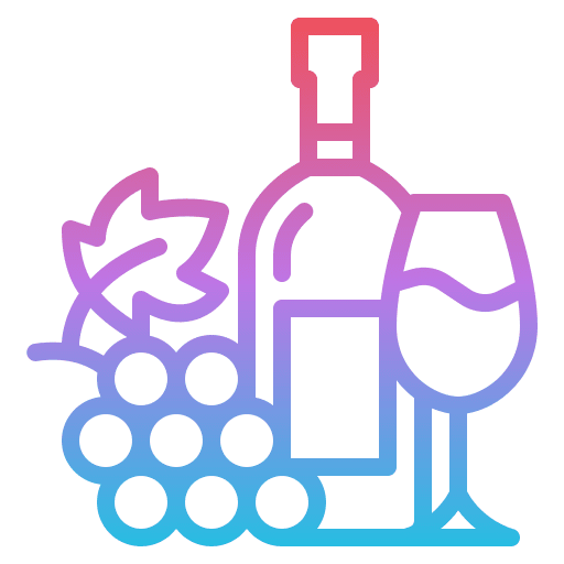 Wine alcohol grape drink icon