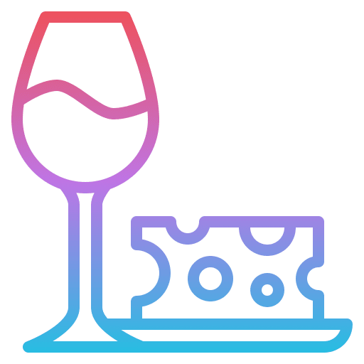 Pairing food and restaurant alcohol bottles icon Pairing food and restaurant alcohol bottles icon