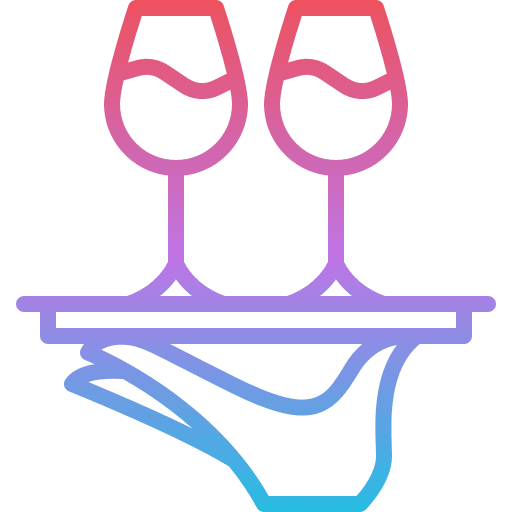 Serving wine glasses restaurant waitress icon Serving wine glasses restaurant waitress icon
