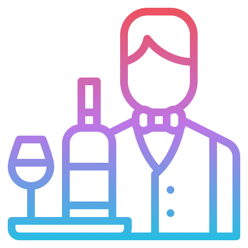 Waiter tray waiter professions and jobs icon Waiter tray waiter professions and jobs icon