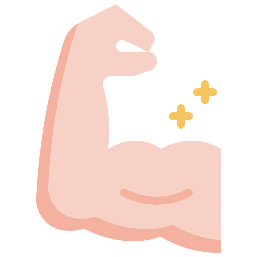 Muscle courage motivation strong icon