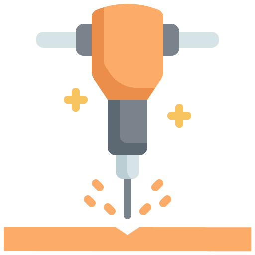 Jackhammer demolition destruction repair icon