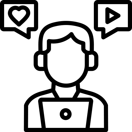 Online business videocall worker people icon
