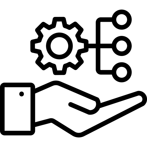 Planning business and finance cog scheme icon