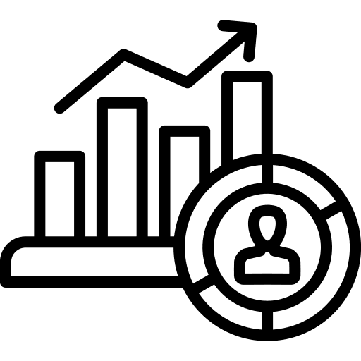 Social growth social growth user growth chart icon