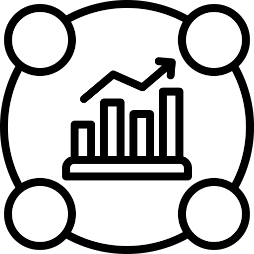 Data analytics analysis magnifying glass ui icon