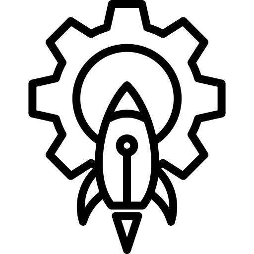 Rocket launch startup rocket ship icon