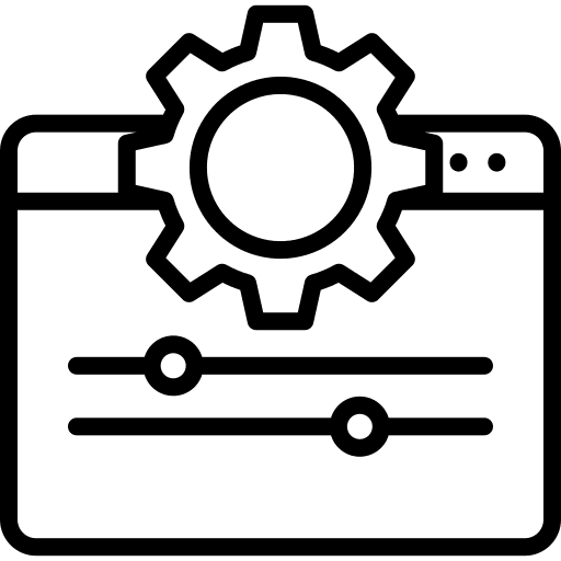 Configuration seo and web business and finance mission icon