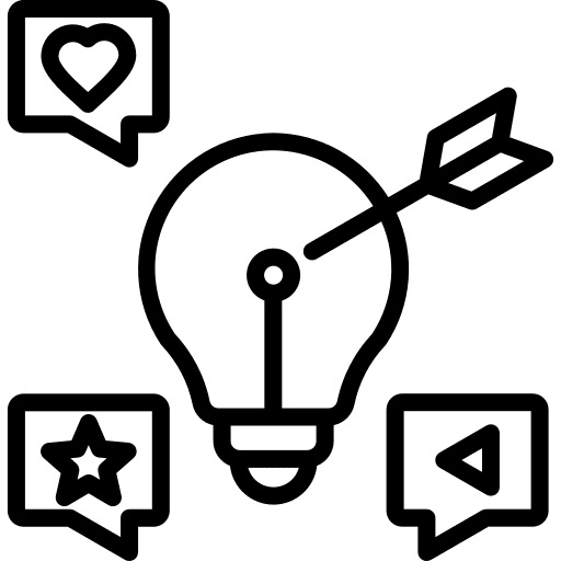 Marketing email marketing bulb publicity icon