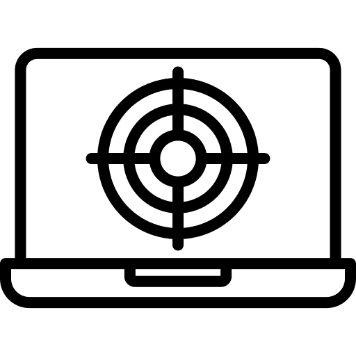 Target laptop purpose computer icon