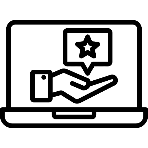Favorite business and finance seo and web customer satisfaction icon