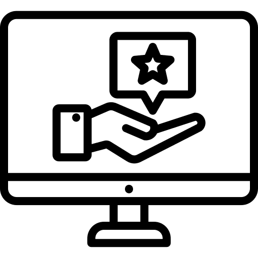 Favorite hand video computer icon