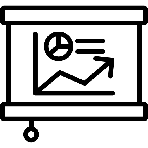 Bar graph up growth arrow icon