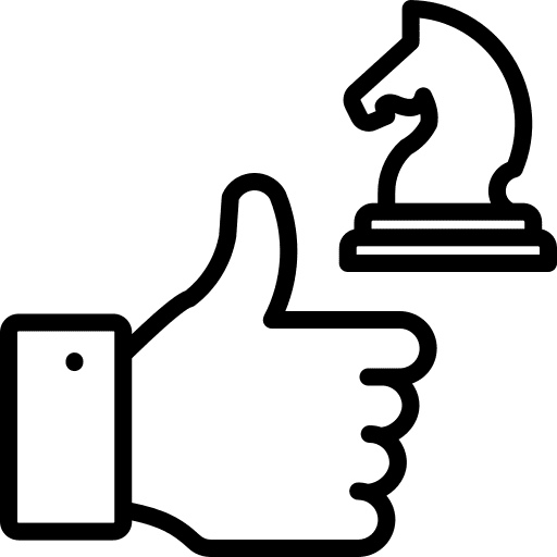 Business strategy business horse chess icon