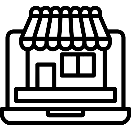 Online shopping subject purpose business and finance icon