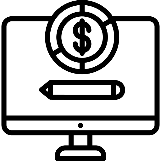 Revenue investment dollar chart icon