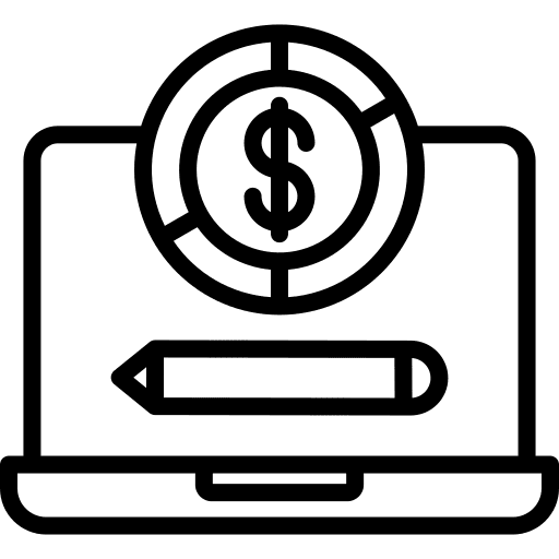 Revenue line chart chart finance icon