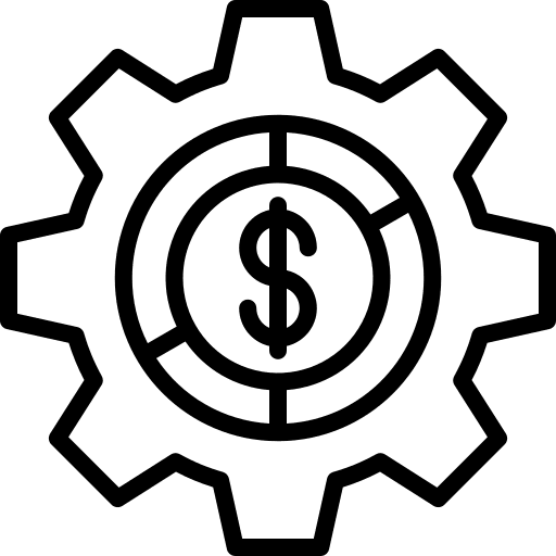 Settings metal gear electrical service business and finance icon
