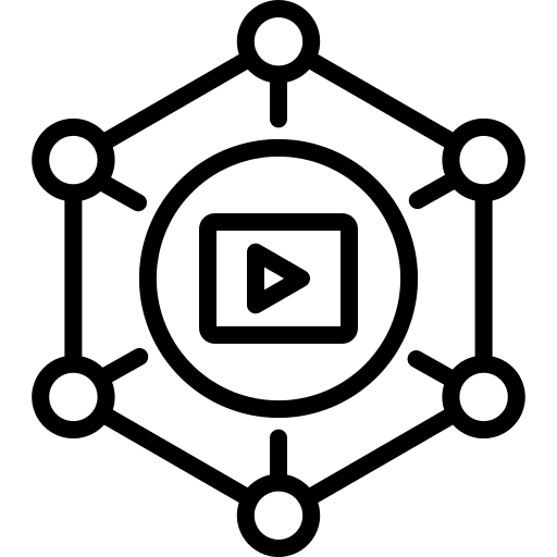 Social media video video player youtube icon