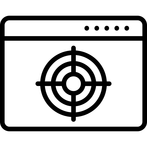 Target marketing mission purpose icon