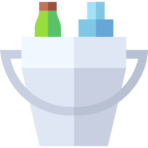 Ice bucket beverage celebration beer bottle icon
