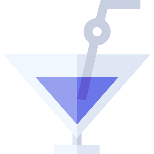 Boulevardier alcoholic beverage straw icon
