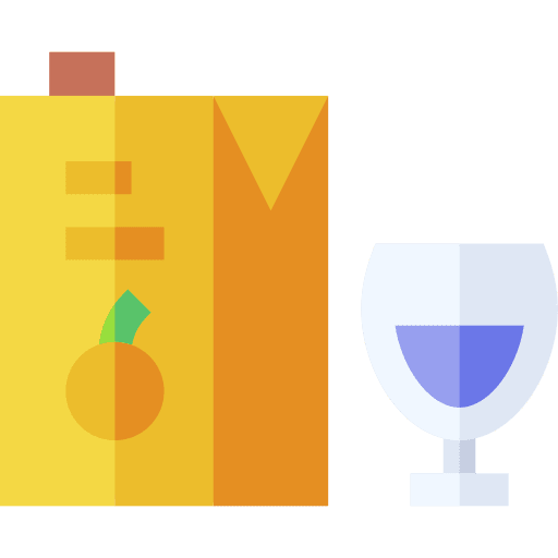 Orange juice food and restaurant fruit box icon