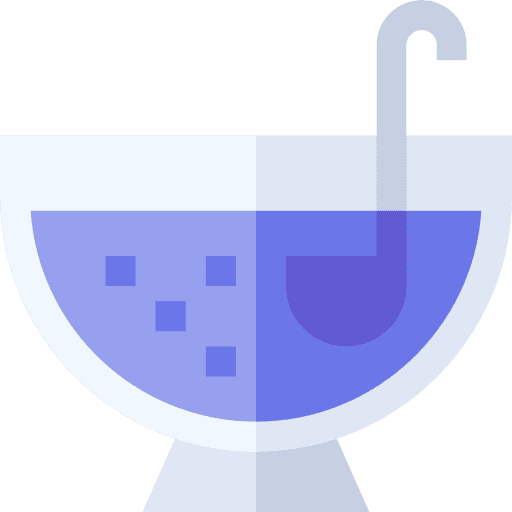 Punch refreshment beverage bowl icon