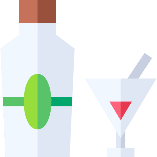 Vermut food and restaurant bottle glass icon