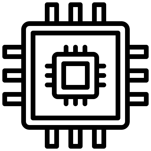 Chip computing technological microchip icon Chip computing technological microchip icon