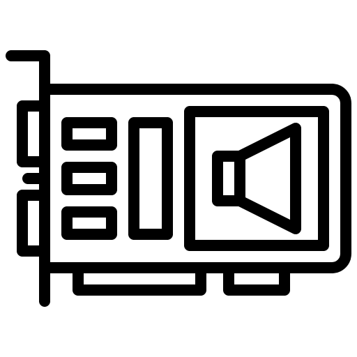 Sound card computer hardware component audio device icon Sound card computer hardware component audio device icon