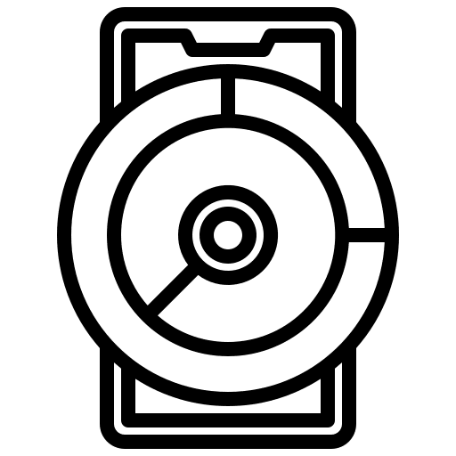 Smartphone pie chart stats mobile analytics icon Smartphone pie chart stats mobile analytics icon