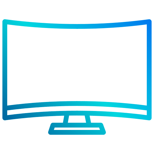 Monitor curved monitor entertainment tv icon