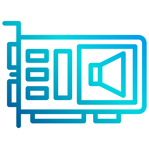 Sound card component audio device peripheral icon Sound card component audio device peripheral icon