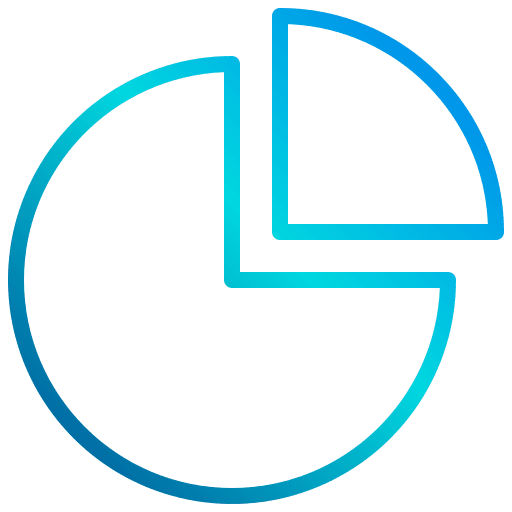 Pie chart diagram analytics market share icon