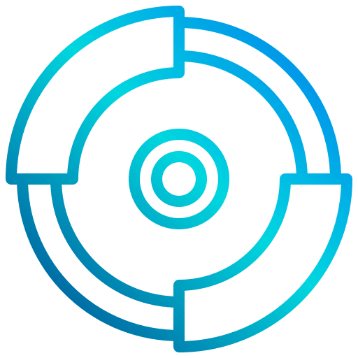 Round chart business and finance radial round chart icon Round chart business and finance radial round chart icon