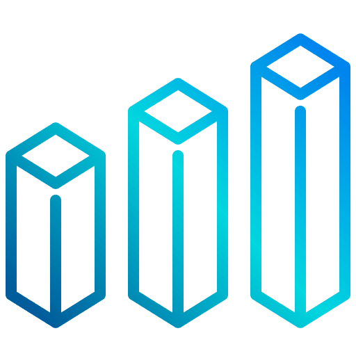 Bar chart report business and finance stats icon Bar chart report business and finance stats icon