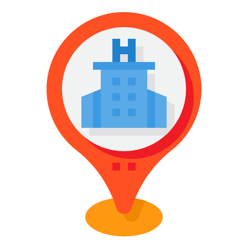 Hotel pin navigation maps and location icon