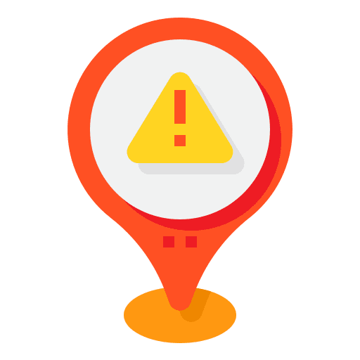 Danger pin danger maps and location icon Danger pin danger maps and location icon