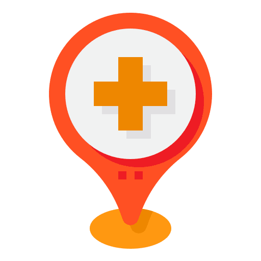 Hospital navigation hospital pin icon Hospital navigation hospital pin icon