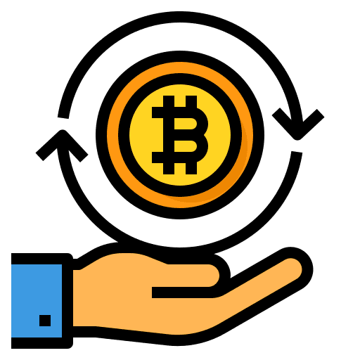 Change cryptocurrency business and finance banking icon Change cryptocurrency business and finance banking icon