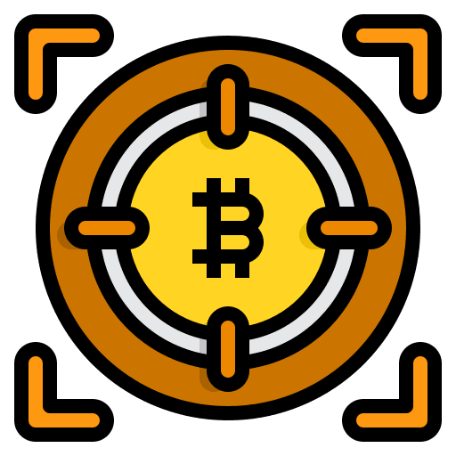 Focus business and finance bitcoin currency icon Focus business and finance bitcoin currency icon