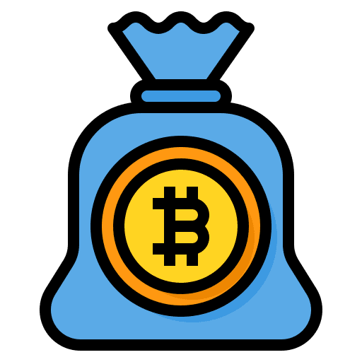 Money bag banking bitcoin business and finance icon Money bag banking bitcoin business and finance icon
