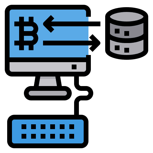 Mining keyboard banking cryptocurrency icon Mining keyboard banking cryptocurrency icon