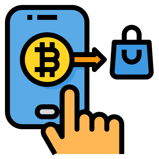 Payment cryptocurrency smartphone hand icon Payment cryptocurrency smartphone hand icon