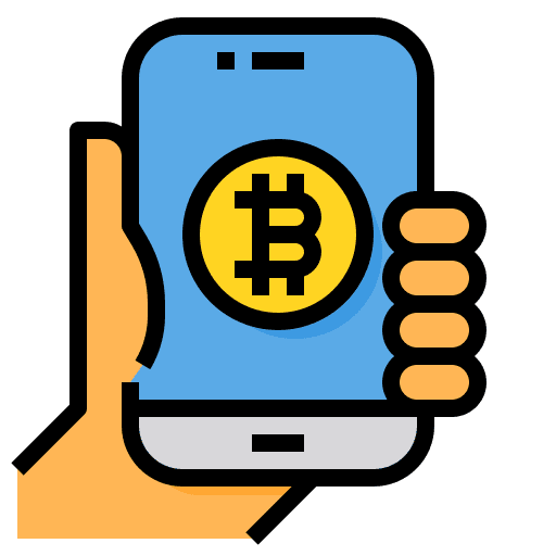 Payment smartphone banking cryptocurrency icon Payment smartphone banking cryptocurrency icon