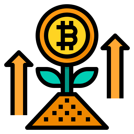 Plant business and finance banking growth icon Plant business and finance banking growth icon