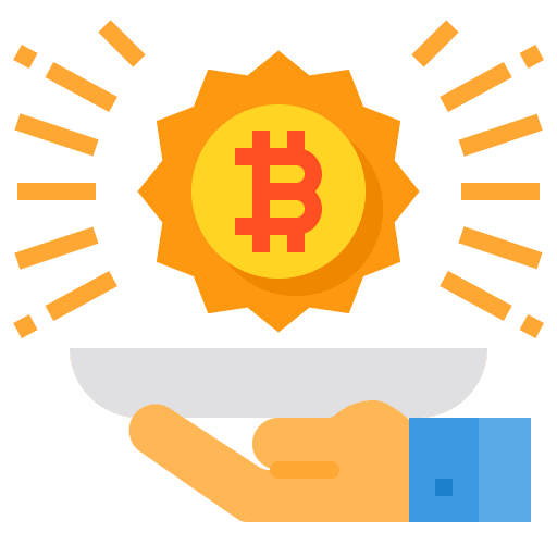 Bitcoin banking cryptocurrency currency icon