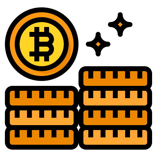 Bitcoin investment banking business and finance icon Bitcoin investment banking business and finance icon